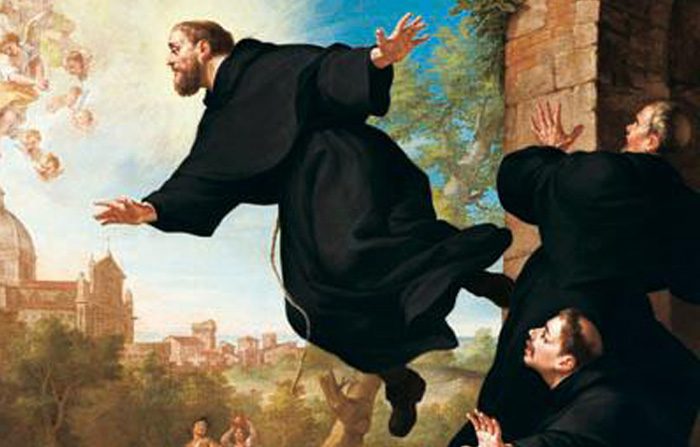 La levitazione è stata ben documentata nel caso di San Giuseppe da Copertino – considerato un caso fastidioso per la Chiesa. Per cui vi aveva alcun motivo di fabbricarlo. (Public Domain/Wikipedia Commons)