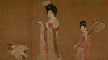 Le “Dame di corte con i capelli adornati di fiori” di Zhou Fang
