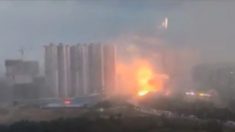 Terrificanti video di un fulmine nel nordest della Cina