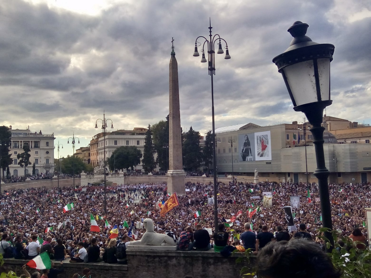 Manifestazione a Piazza del Popolo