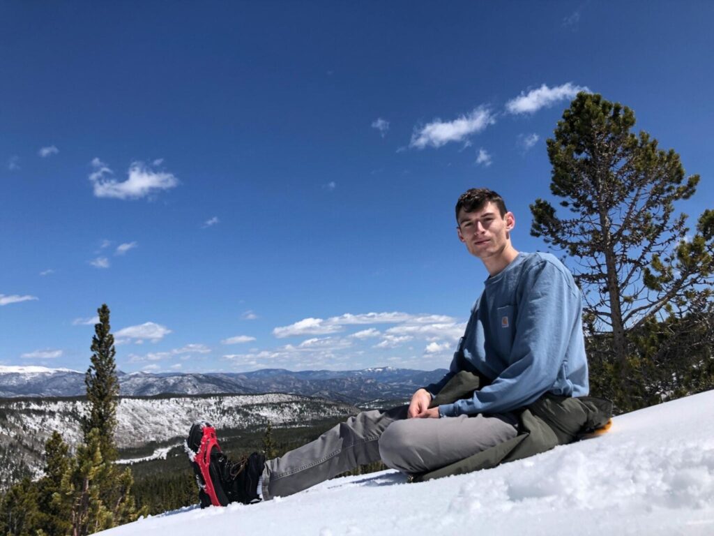 Nick Haley nel Parco Nazionale delle Montagne Rocciose, Colorado, nel maggio 2019. (Per gentile concessione di Nick Haley)