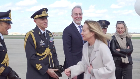 Giorgia Meloni arriva in America per incontrare Donald Trump