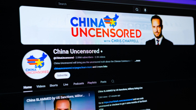 Il canale YouTube di China Uncensored, 16 maggio 2025. (Oleksii Pydsosonnii/The Epoch Times)
