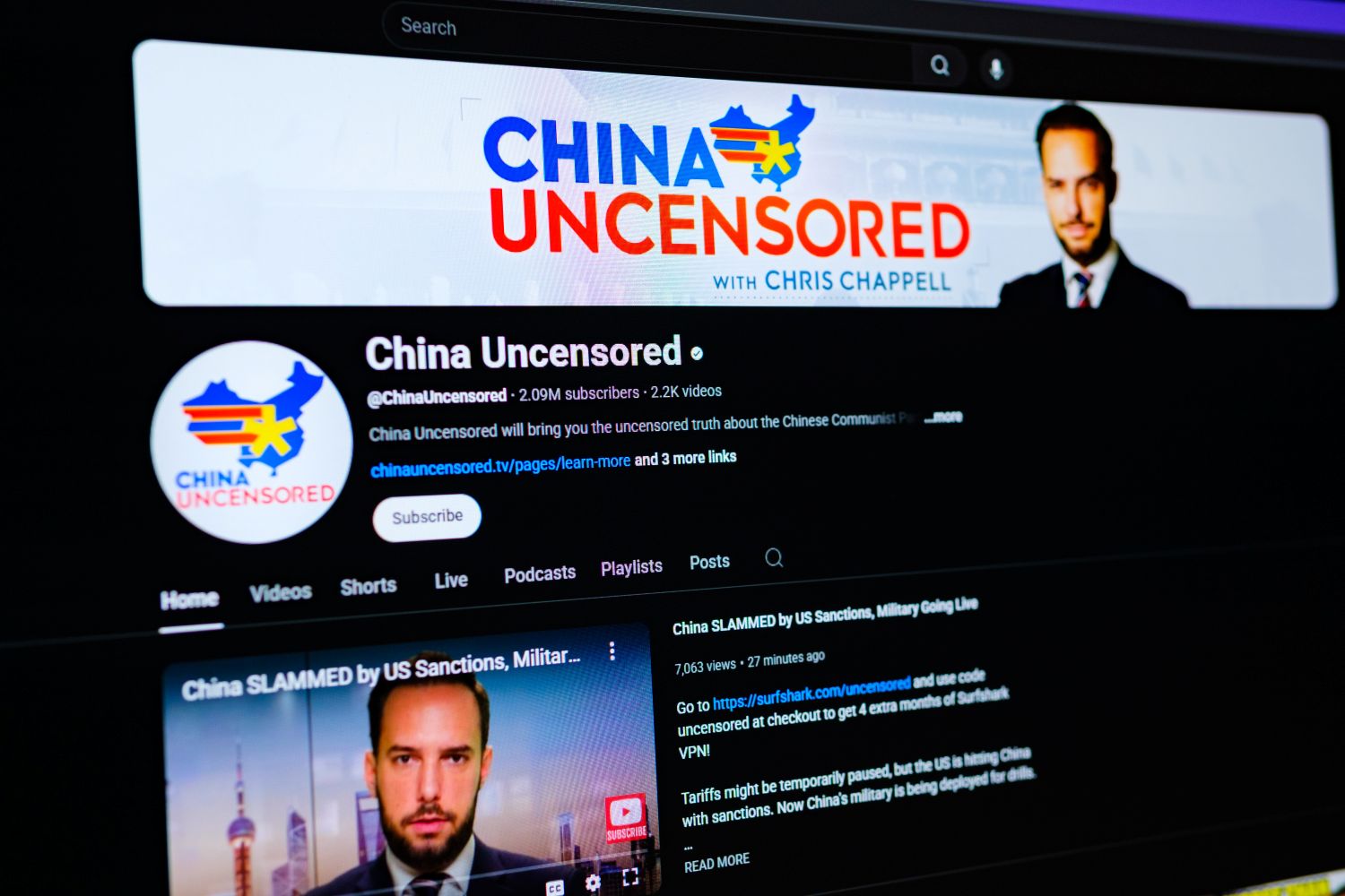 La crescente presenza della propaganda cinese su YouTube