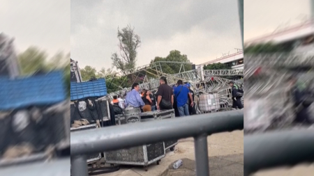 Crolla un palco durante un concerto a Città del Messico
