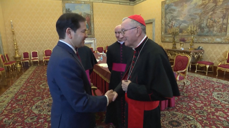 Marco Rubio incontra il cardinale Parolin in Vaticano