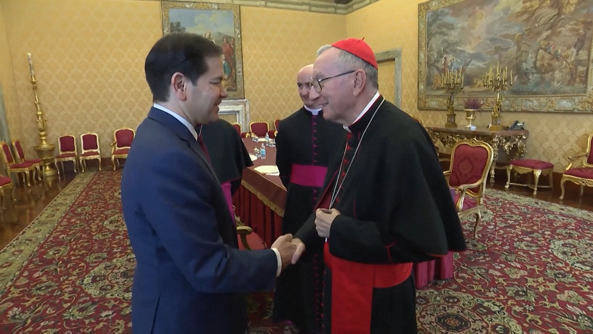 Marco Rubio incontra il cardinale Parolin in Vaticano