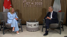 Giorgia Meloni e Mark Carney al G7