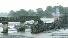 Si cercano i dispersi dopo il crollo di un ponte in India