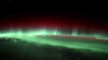 Aurora boreale vista dallo spazio