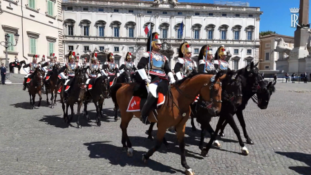 Cambio della guardia del Reggimento Corazzieri alla Festa della Repubblica