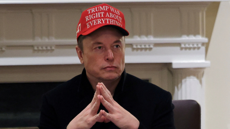 Elon Musk nello Studio Ovale, 24 marzo 2025  (foto archivio, REUTERS/Carlos Barria).
