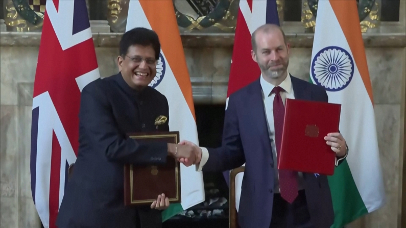 Accordi tra India e Inghilterra (Immagine: Doordarshan via Reuters)