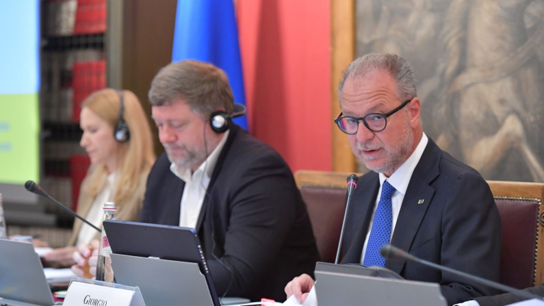 Il presidente del gruppo di collaborazione parlamentare Italia-Ucraina, Giorgio Mulè. Foto di Agenzia Nova
