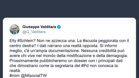 Valditara: Schlein sbaglia I dati smentiscono un peggioramento della scuola