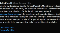Urso: cooperazione con la Norvegia per catene di approvvigionamento resilienti