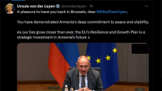 Von der Leyen: con l’Armenia per pace e stabilità