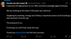 Von der Leyen: altre sanzioni contro Putin finché non ferma la guerra