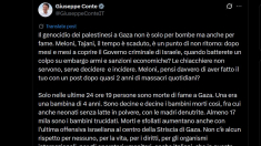 Conte: genocidio a Gaza Meloni smetta di coprire Israele