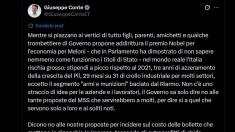 Conte: Governo dice no alle proposte M5S e danneggia aziende e lavoratori
