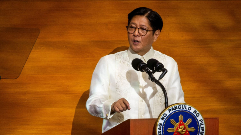 Il presidente filippino Ferdinand Marcos Jr. alla Camera dei rappresentanti, Quezon, Manila, Filippine, 28 luglio 2025. (REUTERS/Lisa Marie David)

