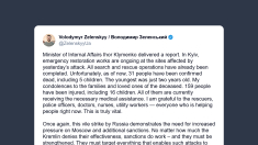 Zelensky: 31 morti a Kiev Serve maggiore pressione su Mosca