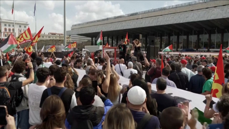 Giornata di scioperi e proteste per Gaza in tutta Italia