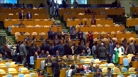 Delegati abbandonano l’aula prima del discorso di Netanyahu all’Onu