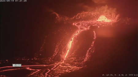 Nuova spettacolare eruzione dal vulcano Kilauea