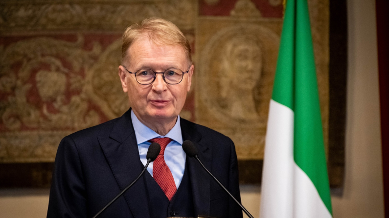 July 30, 2025, Rome, Rm, Italy: The Sala Regina in Palazzo Montecitorio hosts the conference ''Iran after the war: prospects for change and the role of organized resistance.'' LUCIO MALAN (senator, Brothers of Italy party) takes part to the conference. (Credit Image: © Marco Di Gianvito/ZUMA Press Wire)