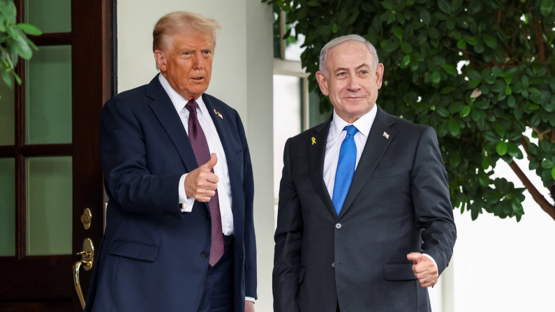Donald Trump e Benjamin Netanyahu alla Casa Bianca, 29 Settembre 2025 (foto REUTERS/Kevin Lamarque).