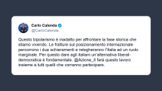 Calenda: bipolarismo inadatto alla fase storica attuale