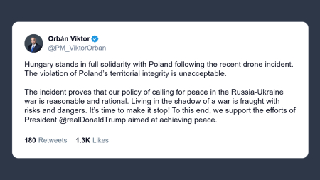 Primo ministro ungherese: piena solidarietà alla Polonia Bisogna porre fine alla guerra in Ucraina