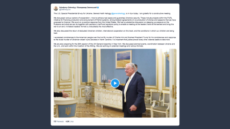 Zelensky riceve l’inviato speciale Usa Keith Kellogg
