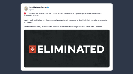 Forze Difesa Israeliane: eliminato terrorista di Hezbollah