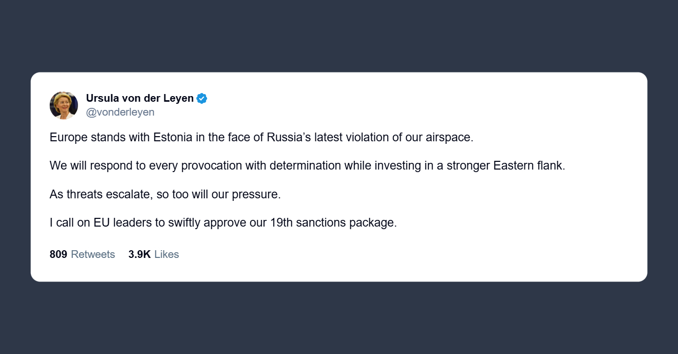 Von der Leyen: più Mosca provoca più aumenteremo la pressione