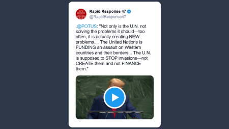 Trump: Onu finanzia assalto ai confini occidentali