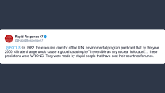 Trump: «le previsioni catastrofiche dell’Onu sul clima erano sbagliate»