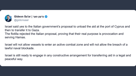 Israele accetta scarico aiuti umanitari a Cipro