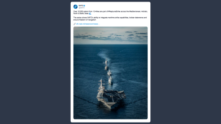 Nato: 10 mila marinai di 13 Paesi partecipano alla NeptuneStrike nel Mediterraneo