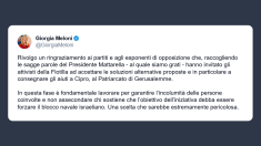 Giorgia Meloni: grazie ai partiti dell’opposizione che accettano l’appello di Mattarella sulla Follia
