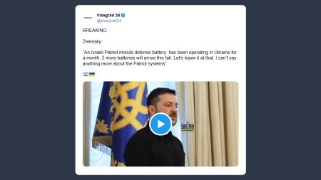 Zelensky: sistema antiaereo israeliano Patriot operativo in Ucraina da un mese