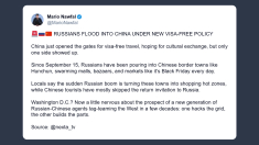 Russi invadono città cinesi grazie a nuova politica di viaggi senza visto