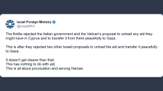 Israele: obiettivo Flotilla è sostenere Hamas