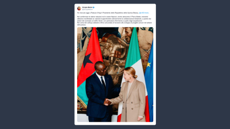 Giorgia Meloni incontra il presidente della Guinea