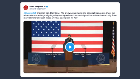 Capo di stato maggiore delle forze armate Usa: dobbiamo essere pronti alla guerra