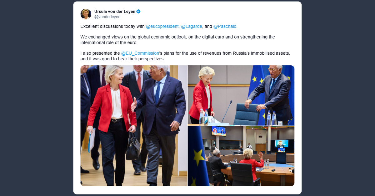 Von der Leyen incontra il presidente del consiglio europeo
