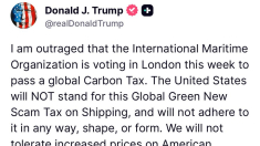 Trump: Usa non tollereranno la truffa del Green new deal