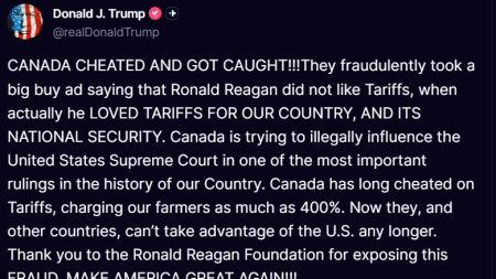 Trump sul Canada: «cerca di manipolare la Corte Suprema degli Stati Uniti»