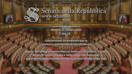 Audizione al Senato per la violazione dei diritti umani La persecuzione del Falun Gong